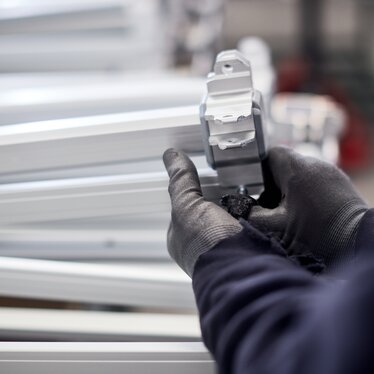 Produkcja aluminiowych konstrukcji.